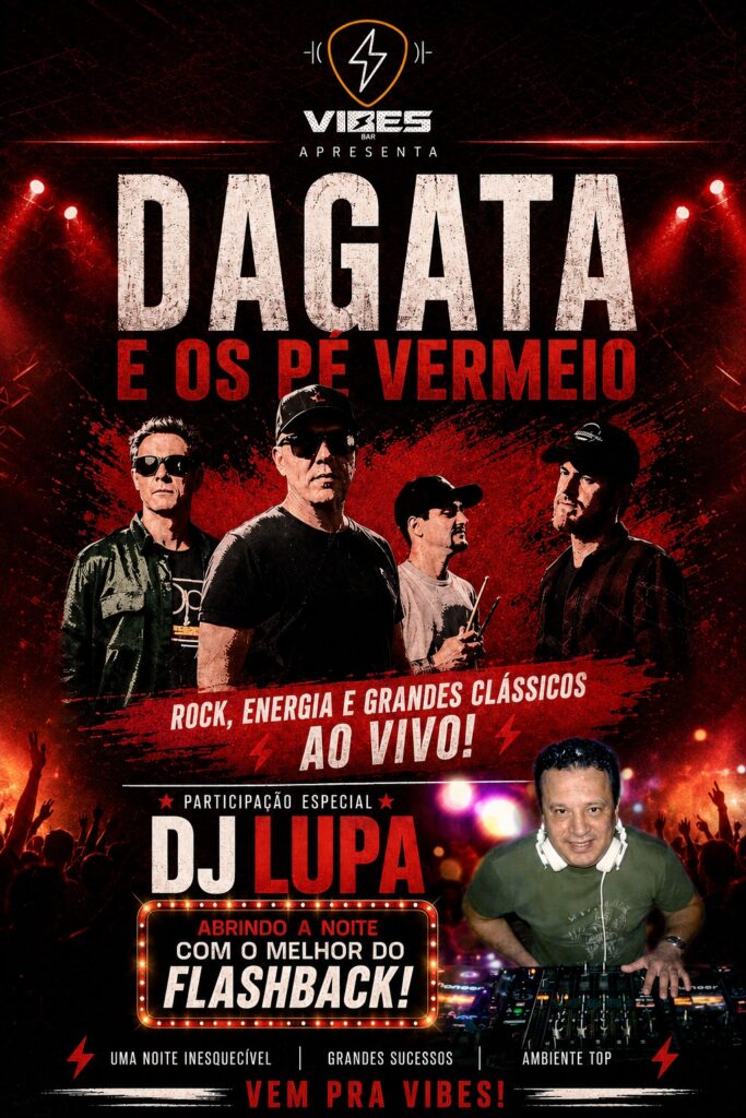Dourados: DJ Lupa abre hoje show da banda Dagata e Os Pé Vermeio na Vibes